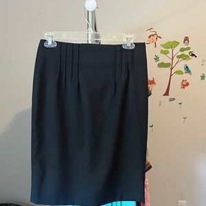 ANTONIO MELANI Black Pencil Skirt with Front Pleats